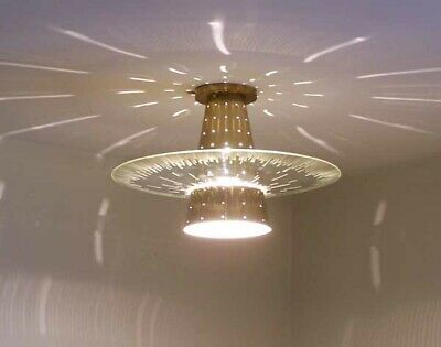 Mid Century design glass hanging lamp touch Amsterdam years 70 Hollywood Regency